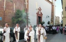 Traslado de la Virgen del Carmen por las calles de la ciudad el año pasado.