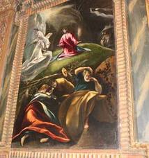 Cuadro del Greco 'La Oración en el Huerto', que se halla en la parroquia de Santa María la Mayor.