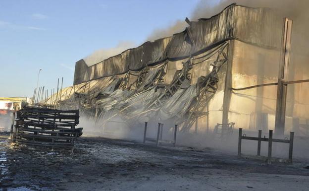 Incendio el 14 de febrero en el Polígono Industrial de Caniles. /