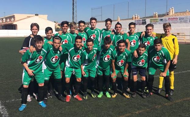 Equipo cadete del CD Huétor Vega./F.M. ESTEBAN