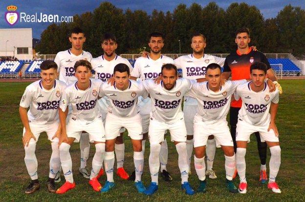 Alineación del Real Jaén en el partido de cuartos de final de Copa Diputación disputado ayer en Andújar.