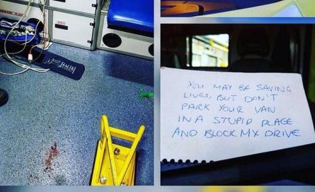 El mensaje que encontraron en una ambulancia tras una urgencia indigna a las redes