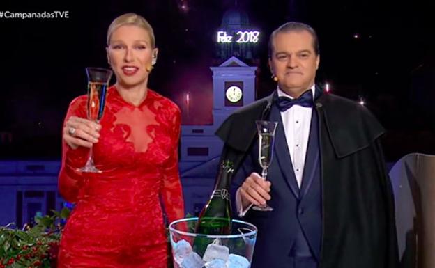 Anne Igartiburu y Ramón García en las campanadas de La 1./TVE
