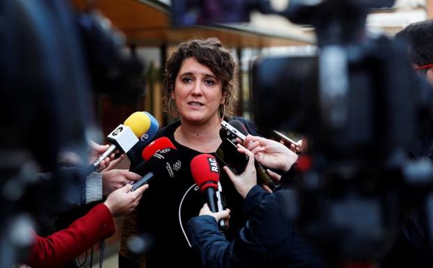 La portavoz del secretariado nacional de la CUP, Núria Gibert./EFE