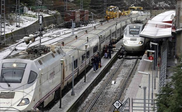 Dos trenes de Renfe./Efe