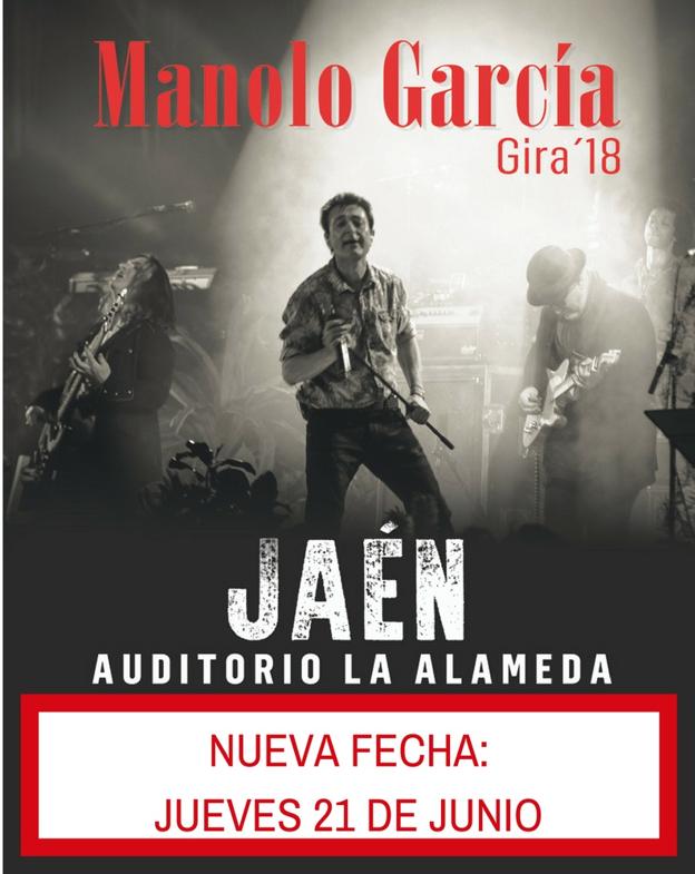Aplazado el concierto de Manolo García en Jaén