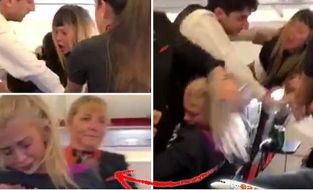 Salvaje pelea en el avión rumbo a España: tres amigas toman vodka y se arrancan el pelo
