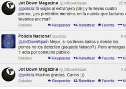 Captura de la conversación en Twitter./