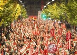 La protesta encabezada por personas vinculadas al 15M. /A. AGUILAR/