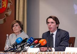 Aznar, este lunes en Granada. / ALFREDO AGUILAR/