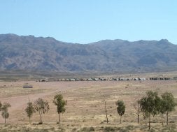 Asentamiento de un grupo táctico en el CMT. / FOTOS: CMT/ALMERÍA/