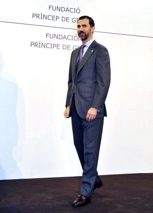 Don Felipe, en el Parque Científico y Tecnológico de Gerona.:: EFE/