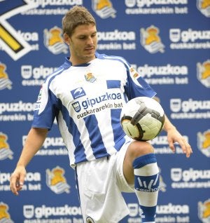 Sutil abandonó el Eibar para fichar por la Real Sociedad. :: WEB DE LA REAL SOCIEDAD/