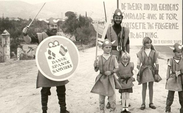 Foto de ciudadanos Daneses en Huéscar hace 40 años