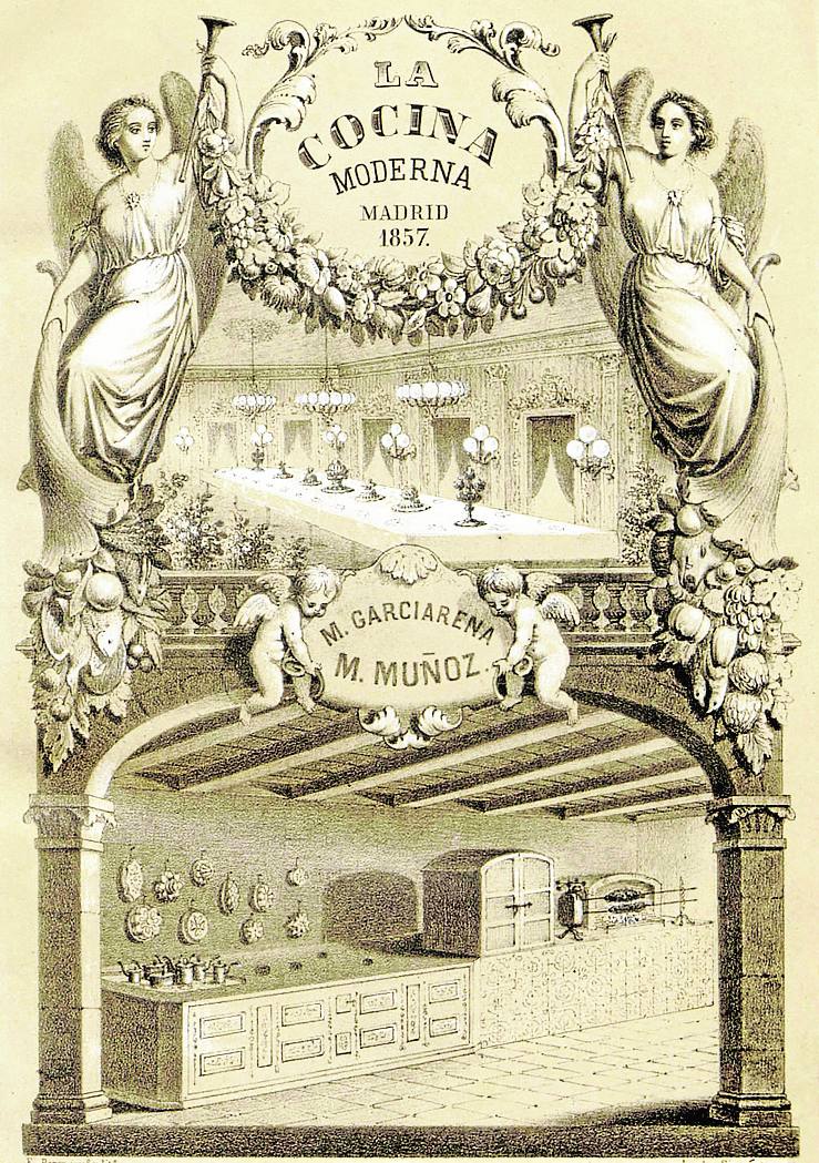 Portada de 'La cocina moderna', de Manuel Garciarena y Mariano Muñoz (1857)/R. I.