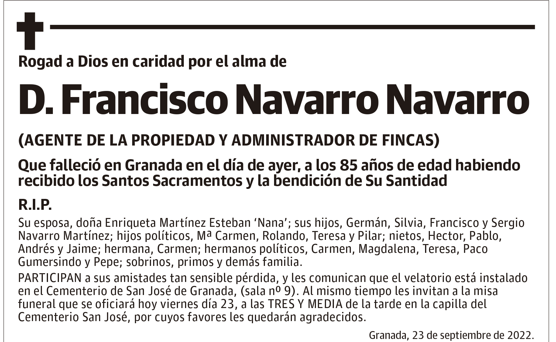 D. Francisco Navarro Navarro