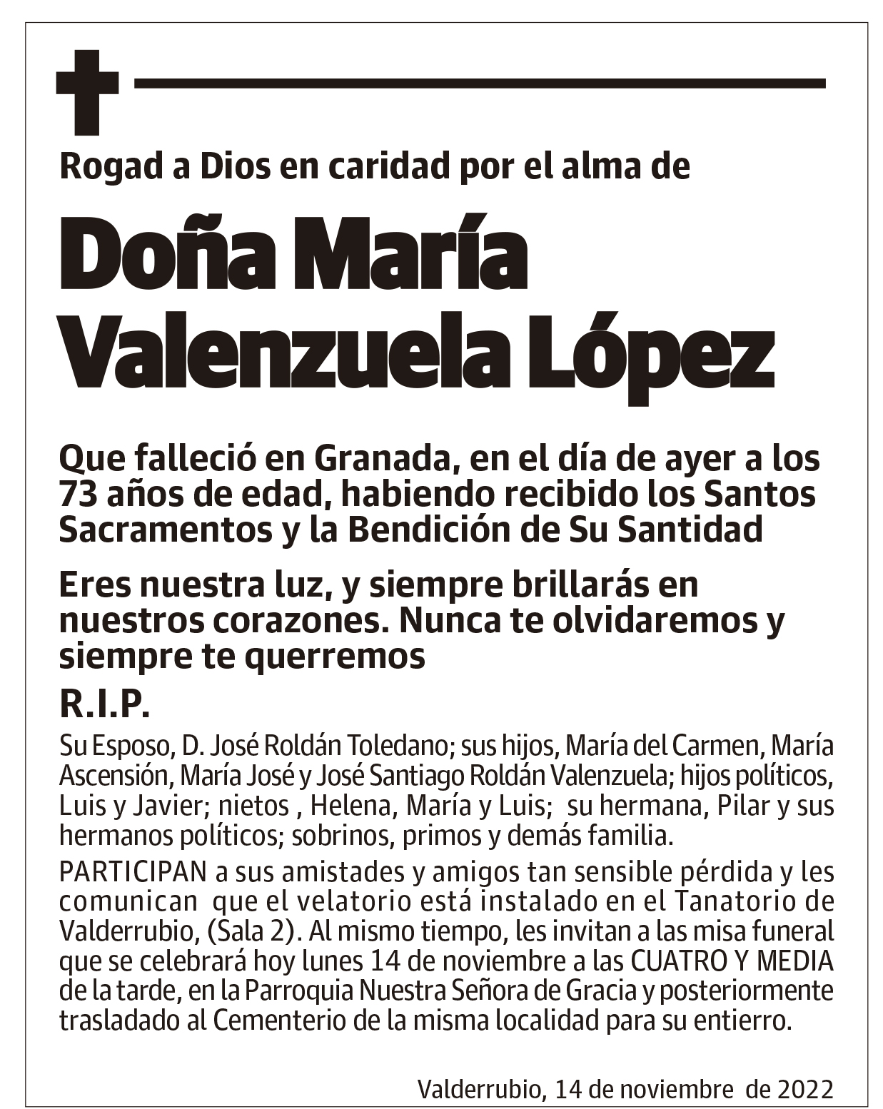 Doña María Valenzuela López