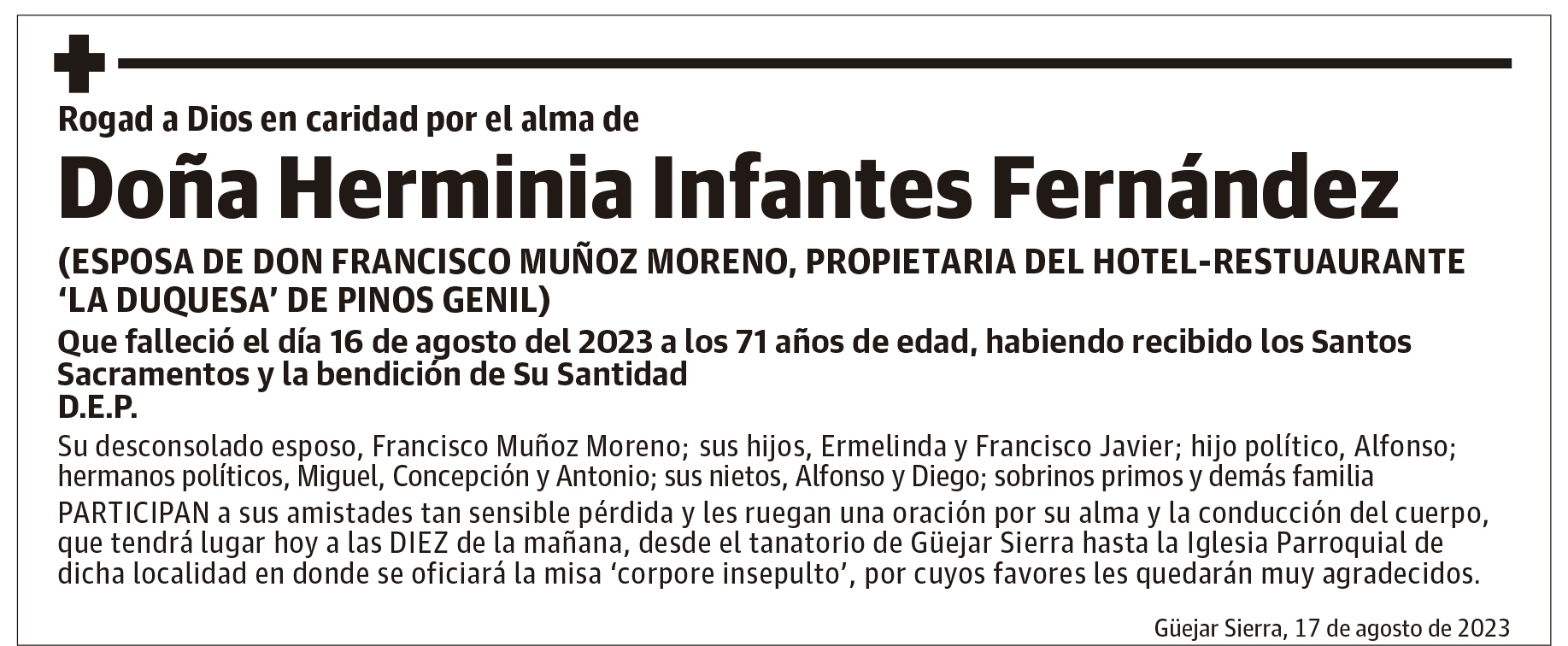 Doña Herminia Infantes Fernández