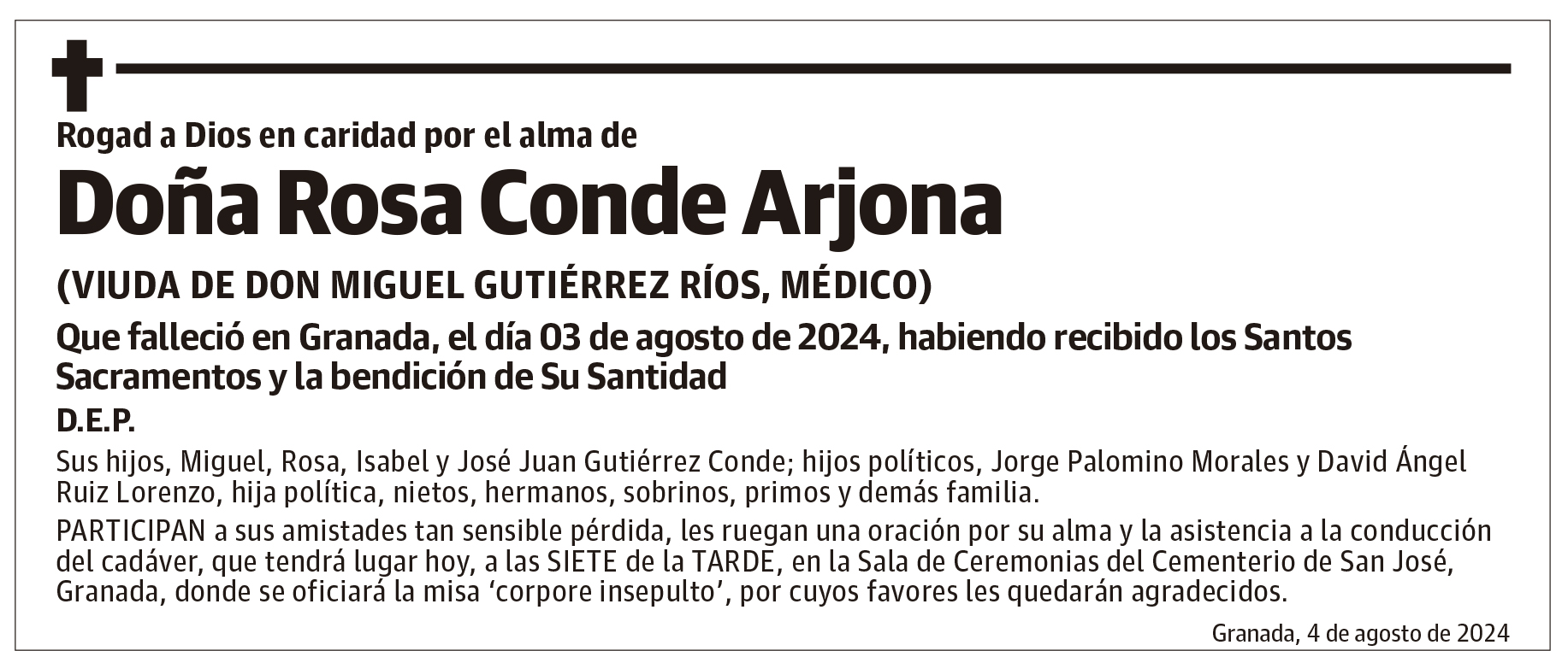 Doña Rosa Conde Arjona