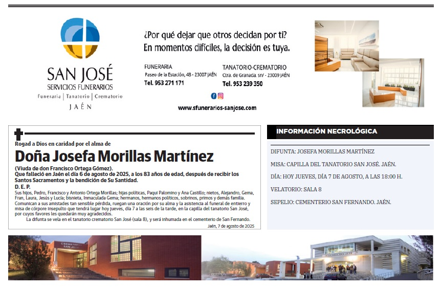 DOÑA JOSEFA MORILLAS MARTÍNEZ