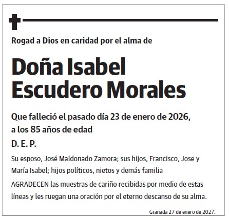 Doña Isabel  Escudero Morales