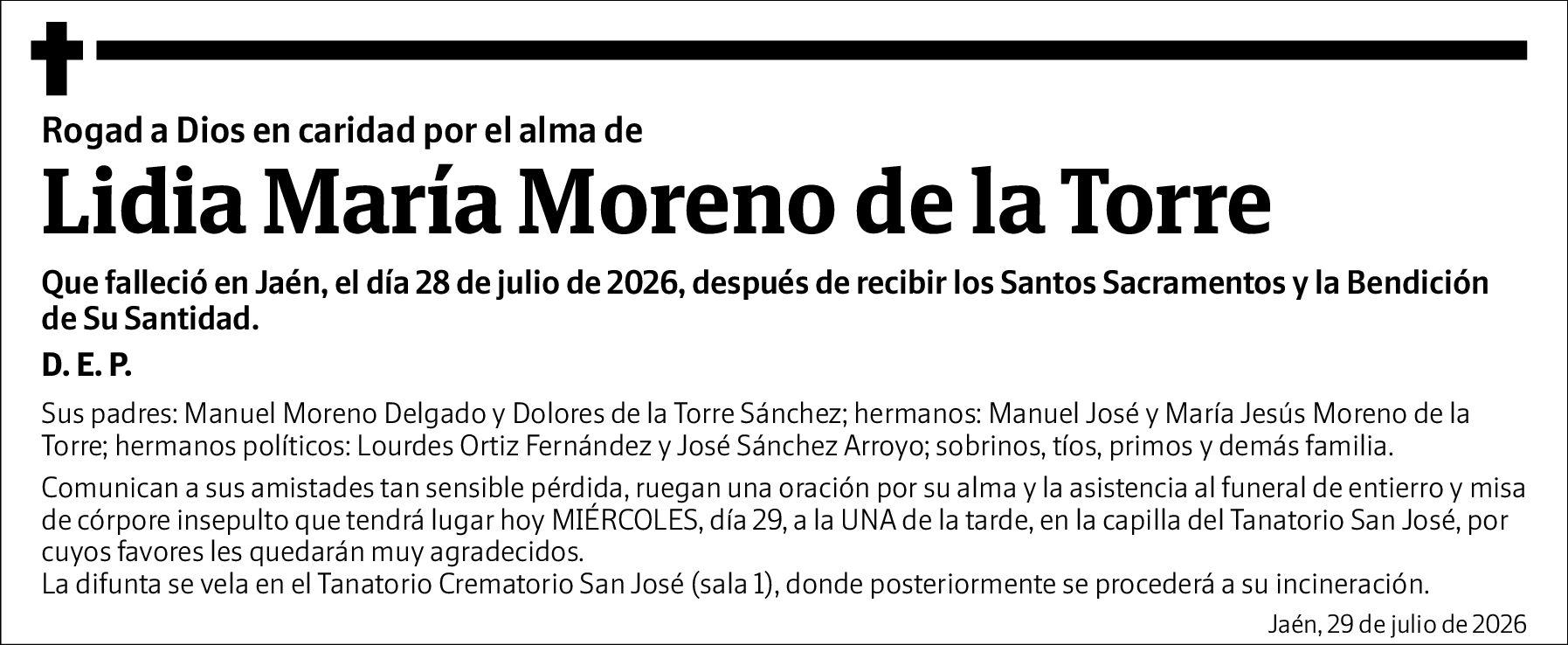 Lidia María Moreno de la Torre