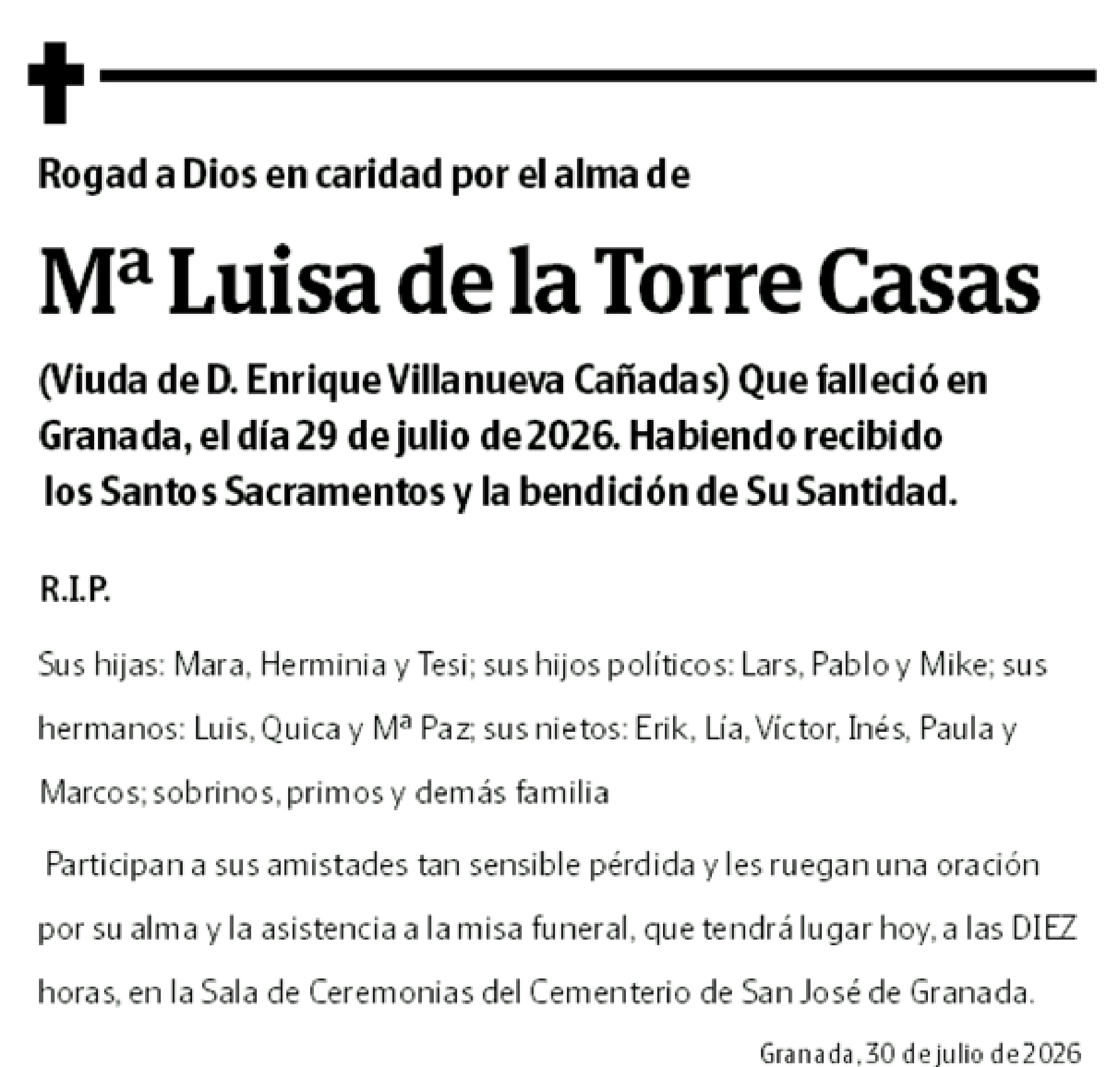 Maria Luisa de la Torre Casas
