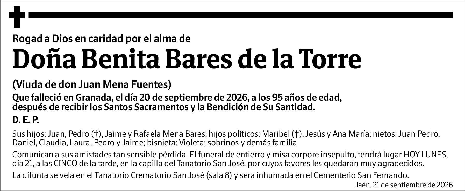 Benita Bares de la Torre