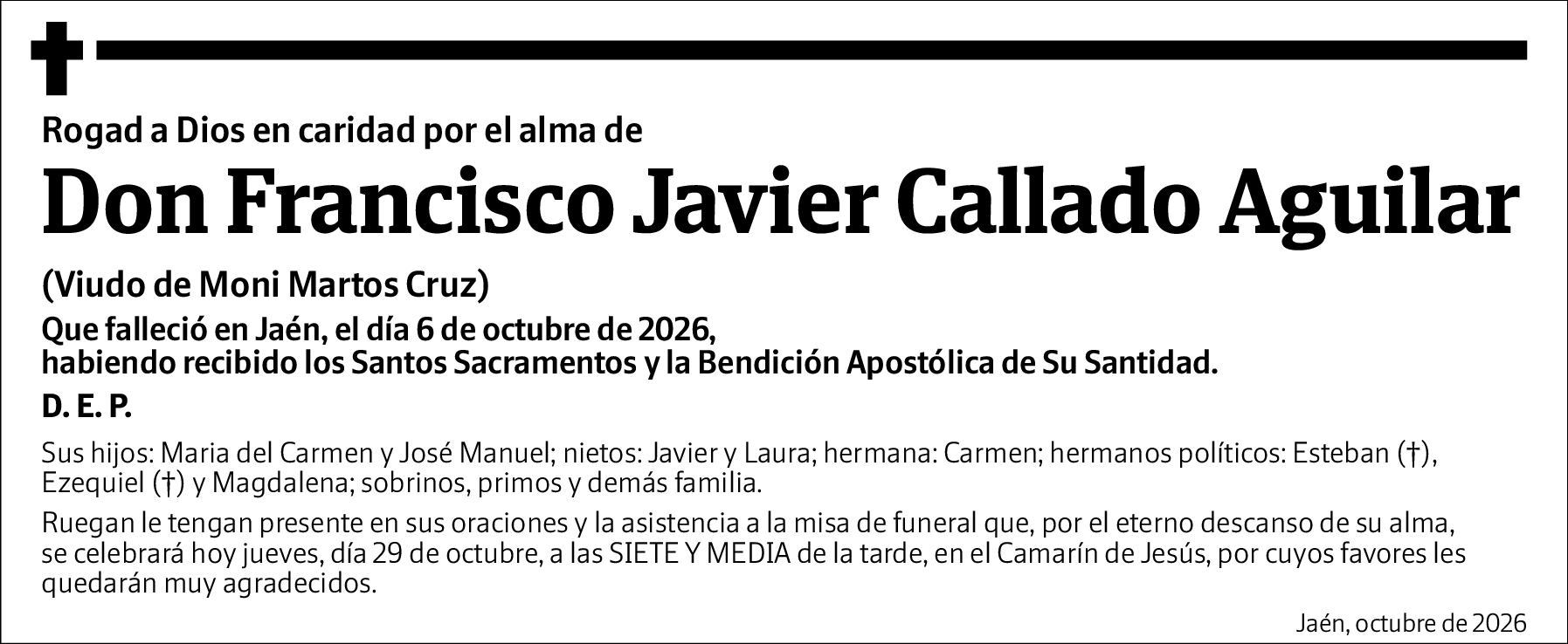 Francisco Javier Callado Aguilar